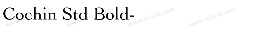 Cochin Std Bold字体转换